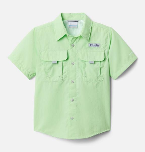 Columbia PFG Bahama Shirts Green For Boys NZ46958 New Zealand